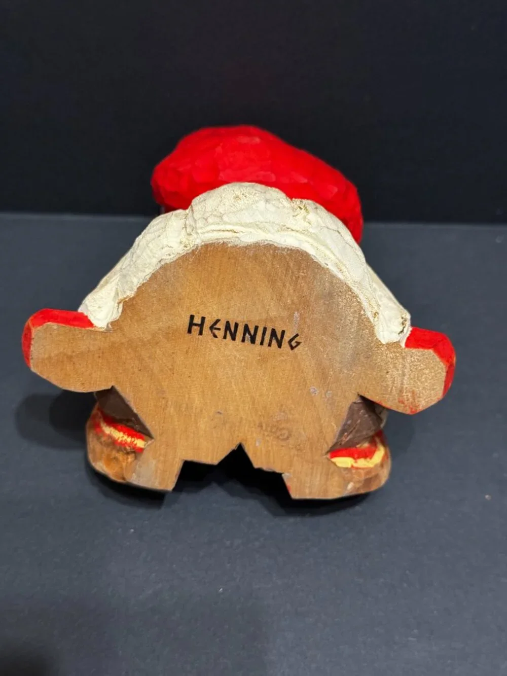 Henning Norway Hand Carved Wood Folk Art Sámi Girl Figurine, Vintage Circa 1970s